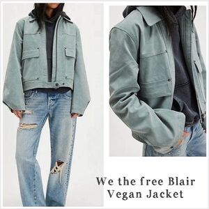 We The Free Blair Vegan Utility Jacket - steel sea color